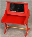 Sminkbord BRIO rött, saknas en pigg och utbygg stag, 181204.jpg